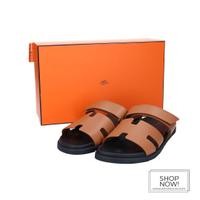 HERMÈS SANDALE 'CHYPRE' AUS KALBSLEDER IN NATUREL IN GR. 45,5 Hessen - Darmstadt Vorschau