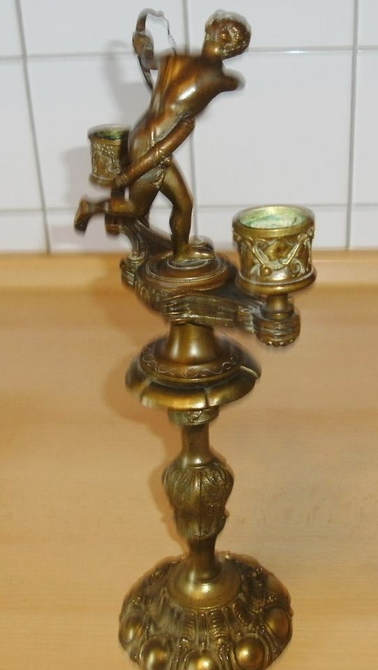 Jugendstil Figuren Kerzenständer Bronze, Messing. in Isny im Allgäu