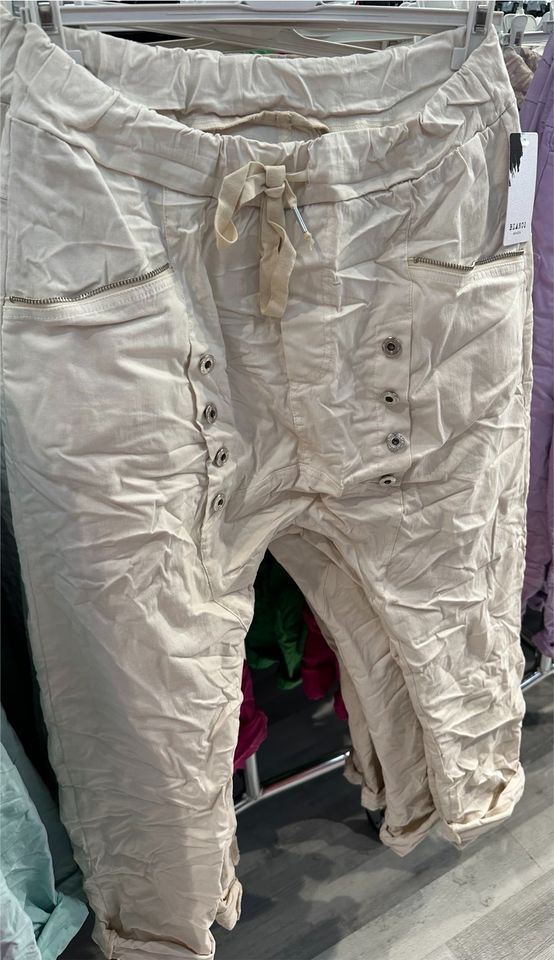 Damen baggy Baumwolle Hose Gummi Bund m l xl in Groß-Gerau