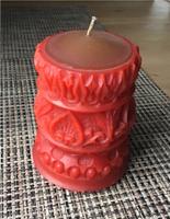 rote Vintage Relief-Kerze  DDR 1970er Jahre Colditz - Colditz Vorschau