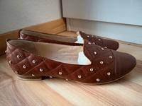 *NEU* Högl Slipper Braun Echtleder/Goldnieten Größe 6 Baden-Württemberg - Rutesheim   Vorschau