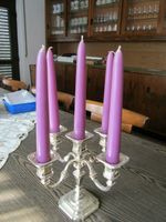 Kerzenständer incl. 5 lila Kerzen Rheinland-Pfalz - Bobenheim-Roxheim Vorschau
