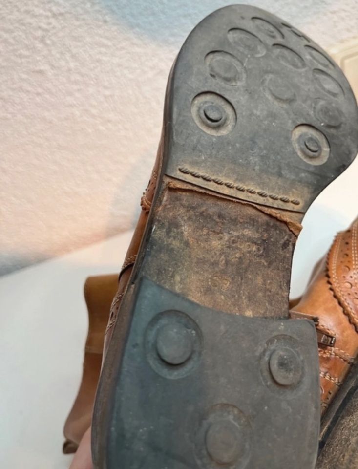 Stiefel braun Absatz Schuhe Leder in Dresden