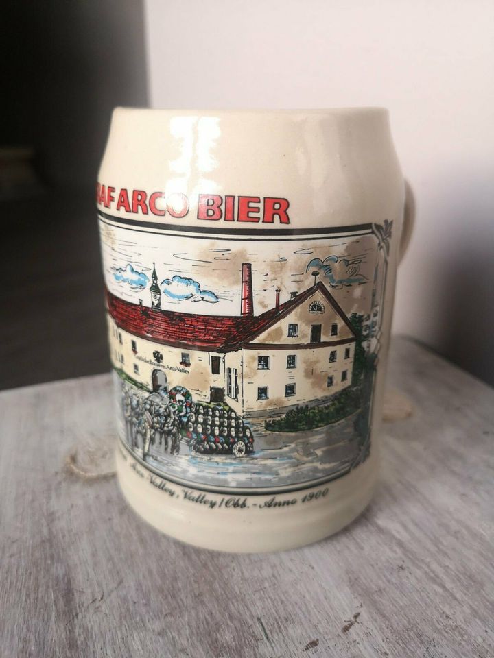 Bierkrug Graf Arco Bier 1900 Steingut Steinkrug neuwertig in Essenbach