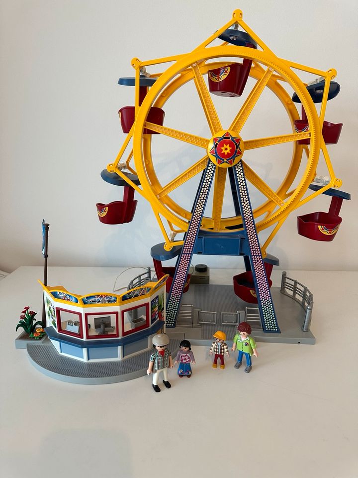 Playmobil Jahrmarkt Kirmes Riesenrad Schiffschaukel 5552 + 5553 in Sinzheim