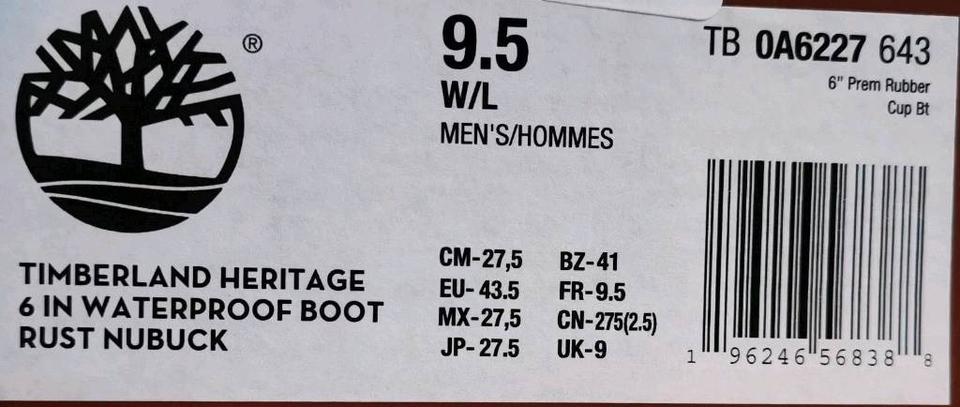Timberland 6-inch Premium Original Boots | Bronze | US9.5 | Neu in Kelkheim