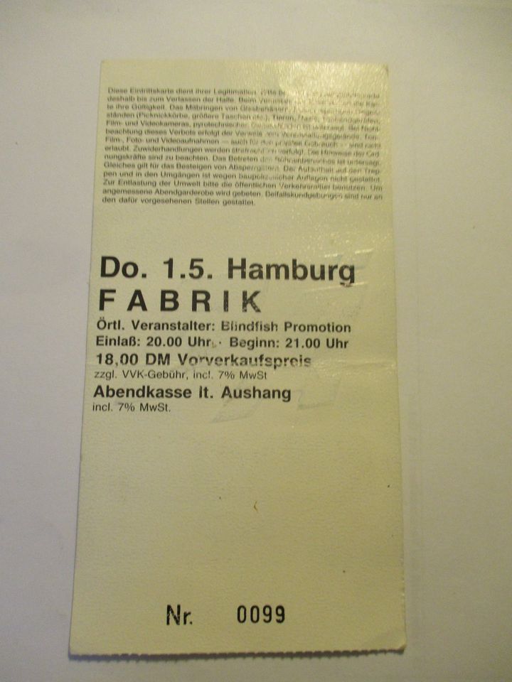 Die Ärzte,alte Tickets,alte Konzertkarten,1996- 2006 in Berlin