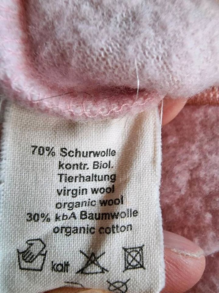 Schlafsack 80cm rosa Lana naturalwear 100 % organic (Wolle) in Erkelenz