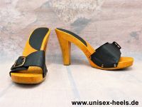 3765 unisex-heels; neue high heels gr. 40; echtholz, echtleder! Hessen - Limeshain Vorschau