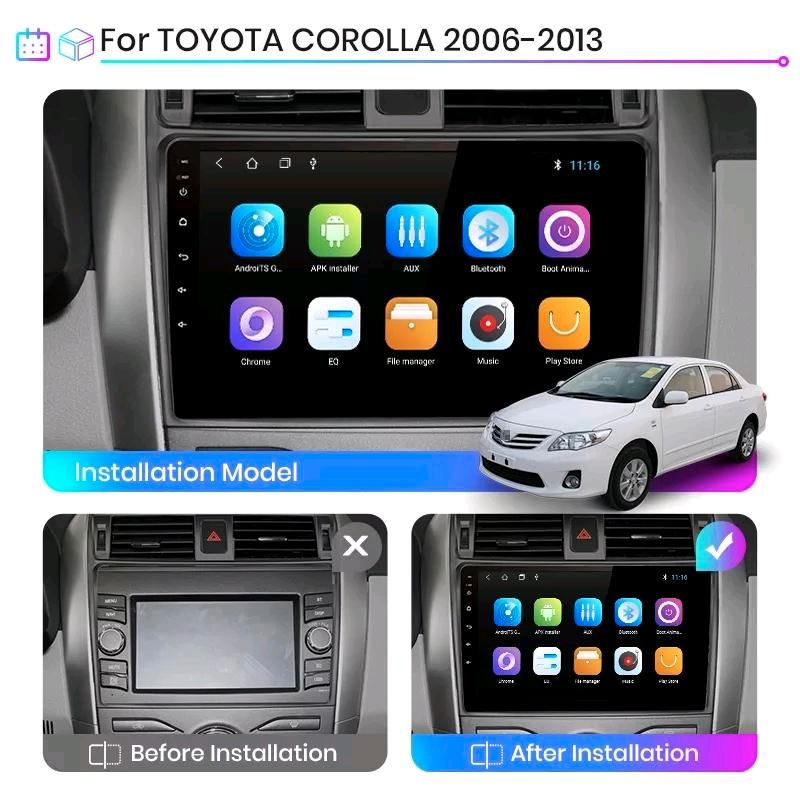 Android Autoradio Toyota Corolla E140/150 2006 - 2013 Navigation in Burghausen