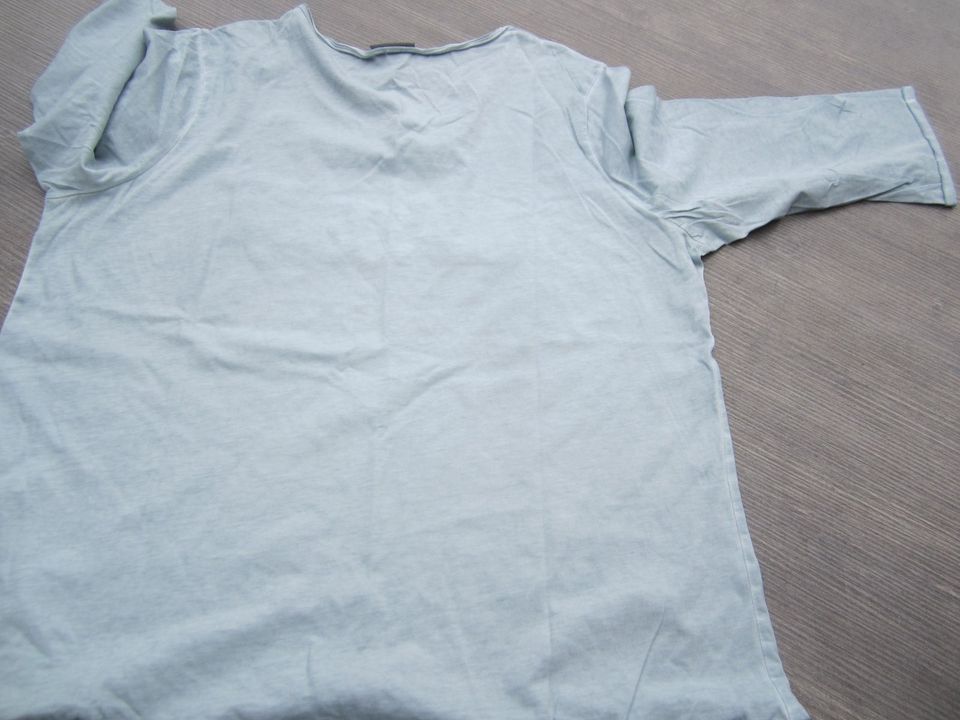 Grau-blaues Shirt von Street One mit 3/4 Arm Aufschrift Love, 44 in Mülheim (Ruhr)