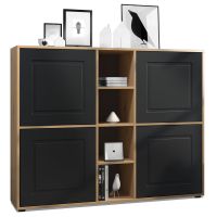 Highboard Sideboard Kommode Schrank - eiche artisan/schwarz matt Nordrhein-Westfalen - Bad Oeynhausen Vorschau