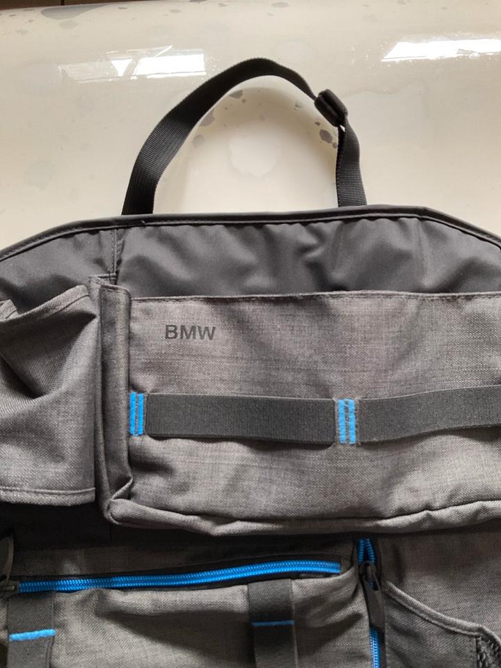 Original BMW Lehnentasche 52122406212 in Schwarz Grau Blau in Dalum