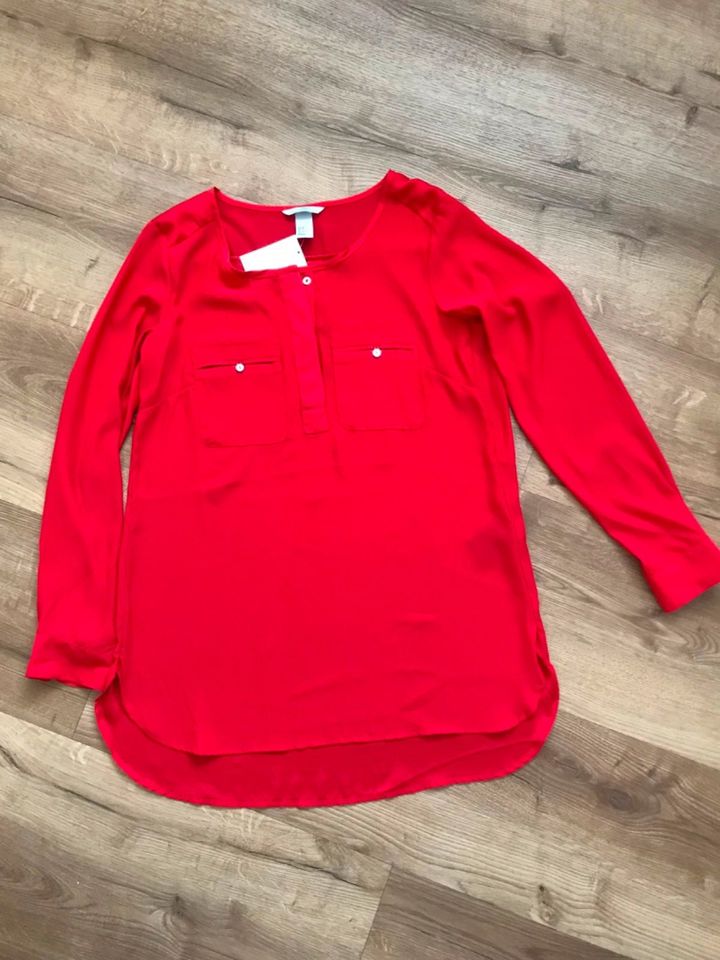 ♥ H & M ♥ Damen Bluse / Tunika Gr. 36 rot *NEU* in Halstenbek