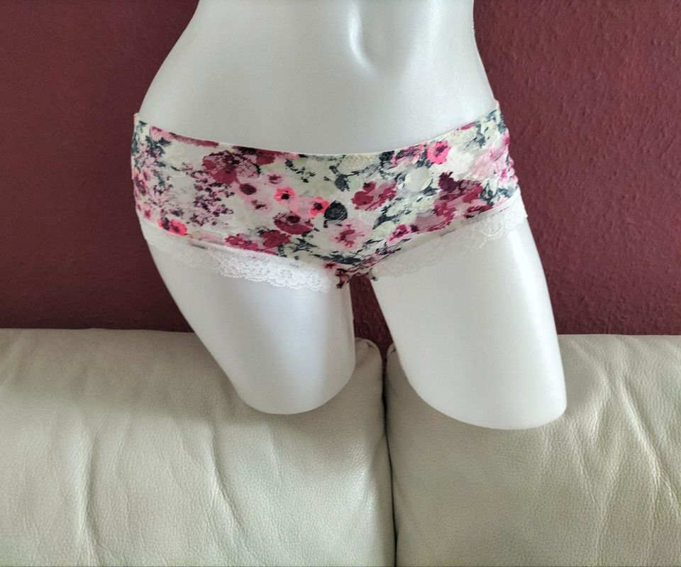 Spitzen-Panties Pants weiß Spitze pink lila rosa 36 38 S/M Briefs in Schwieberdingen