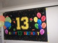 Geburtstag Dekoration, Deko Banner 13 Happy Birthday +5 Ballons Nordrhein-Westfalen - Euskirchen Vorschau