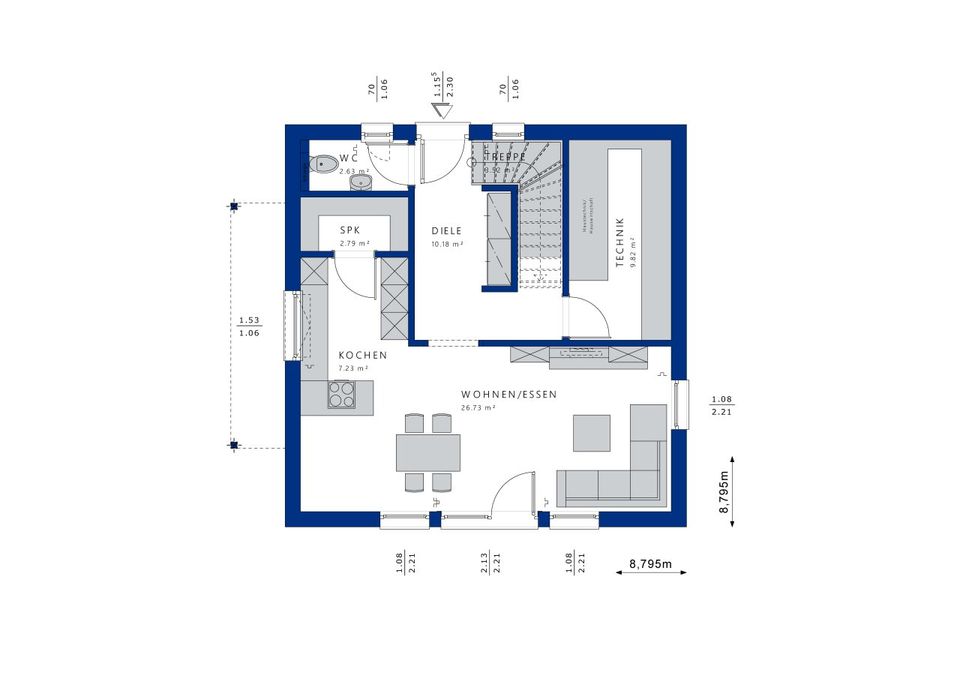 Bestpreisgarantie bei Bien-Zenker - Traumhaus EVOLUTION 124 inkl. Grundstück! KFW förderfähig!!! in Westerheim