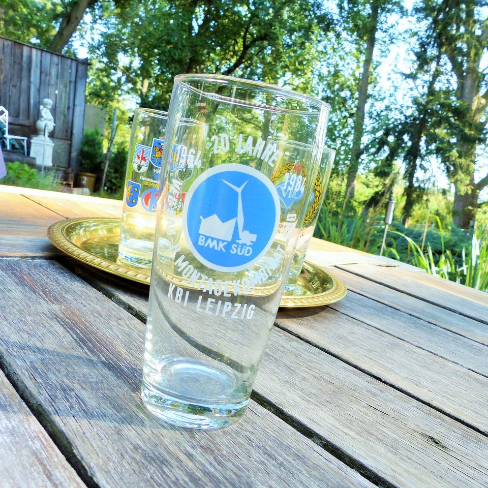 Biergläser Wassergläser DDR VEB Mid Century Vintage Retro 6er Set in Leipzig