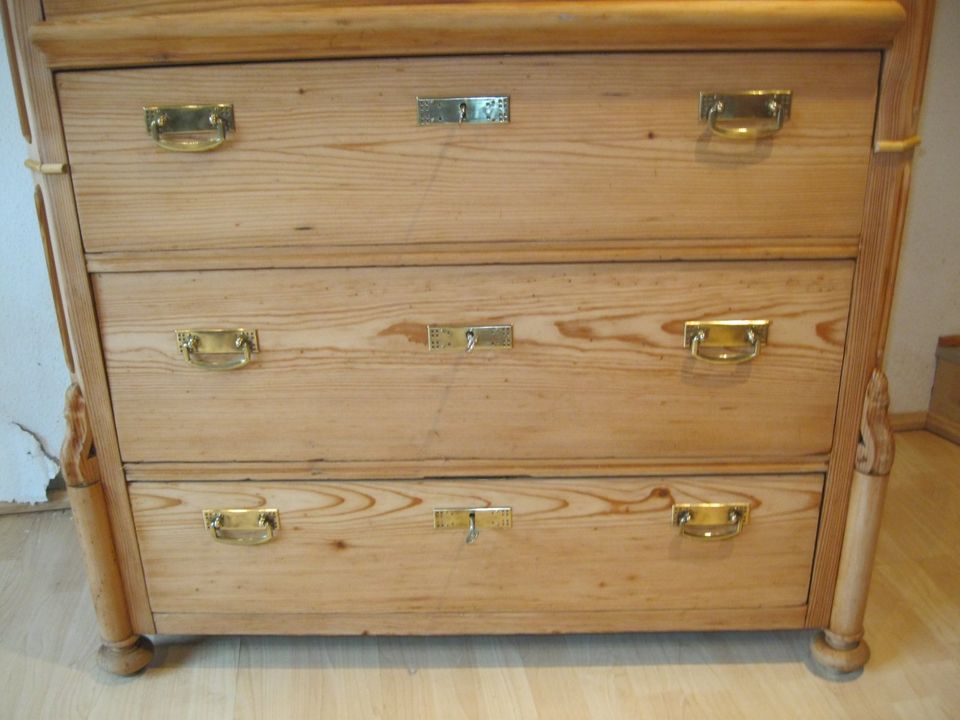 Sekretär, Schreibschrank, Biedermeier, ca.1850, Massiv in Königslutter am Elm