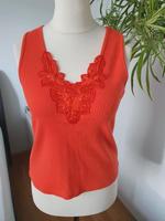 Heine Top Trägertop orange mit Pailletten Gr. 40 42 Bayern - Günzburg Vorschau