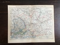 Alte Landkarte um 1895: Provinz Brandenburg, Provinz Sachsen München - Altstadt-Lehel Vorschau