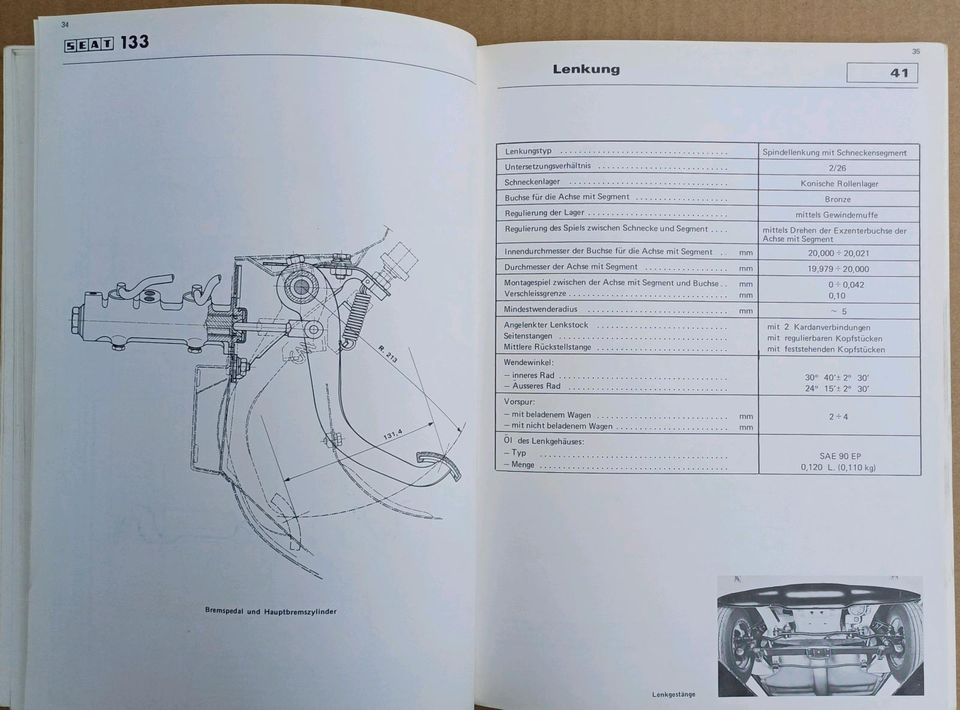 Seat 133 Fiat 133 Reparaturhandbuch Reparaturanleitung Handbuch in Höxter