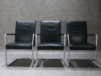 1/3 Walter Knoll Jason Stühle Freischwinger Leder Schwarz Chrom Wuppertal - Heckinghausen Vorschau