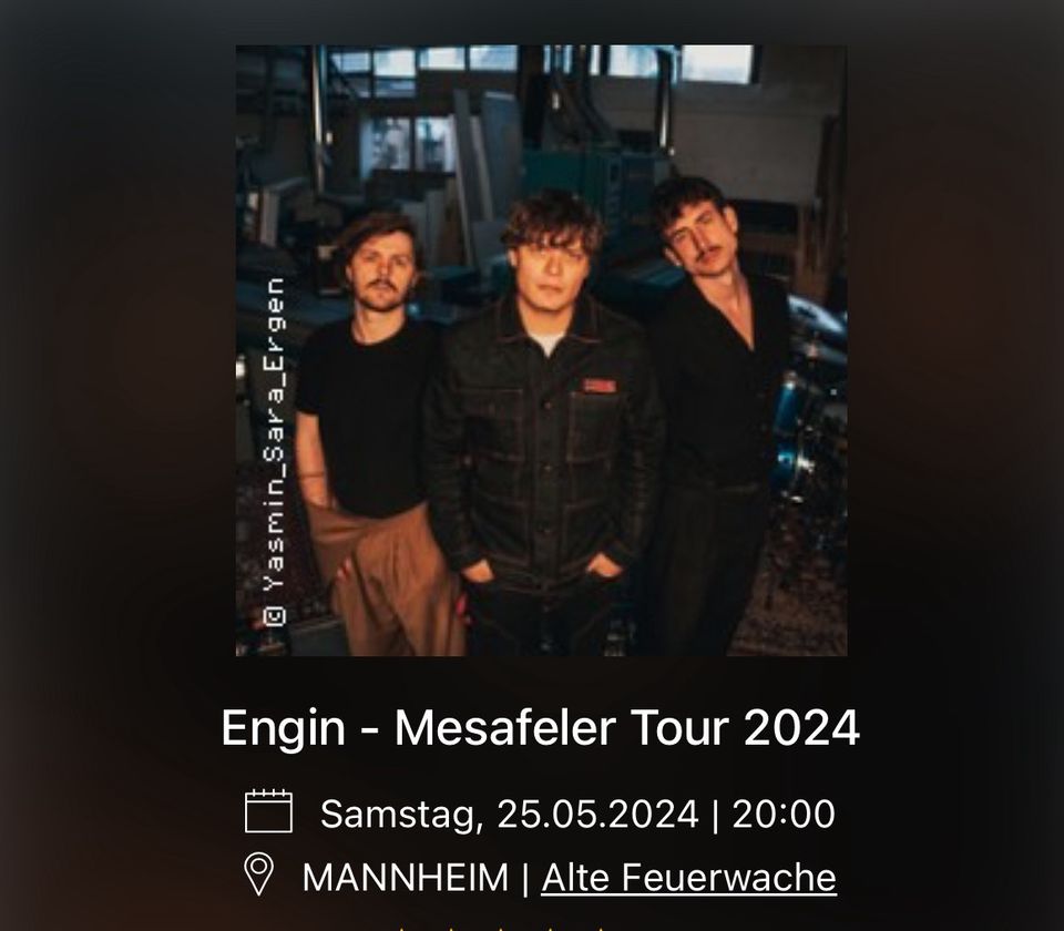 2 Karten für Engin Mesafeler Tour 25.05.24 Mannheim in Göttingen