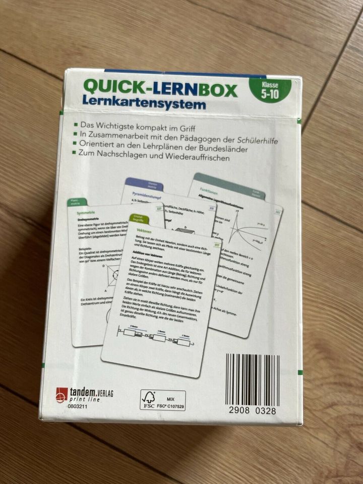 Schülerhilfe Quick-Lernbox Mathe 5-10Kl.ISBN 978-3-8427-0560-9 in Berlin