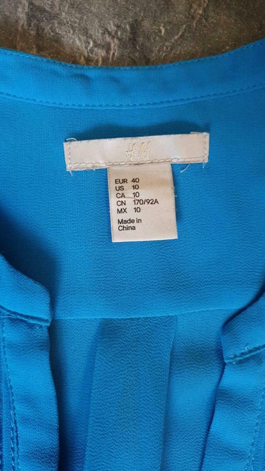 Bluse Gr.40 H&M Damen blau Oberteil in Berlin