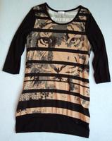 Bonita, 2/3 langarm Shirt, schwarz beige, Gr. M, 95% Viskose 5% E Hessen - Rüsselsheim Vorschau