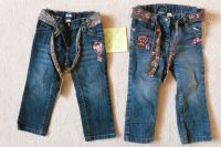 Jeans blau mit Gürtel und Stickerei Gr 86 Nordrhein-Westfalen - Eschweiler Vorschau