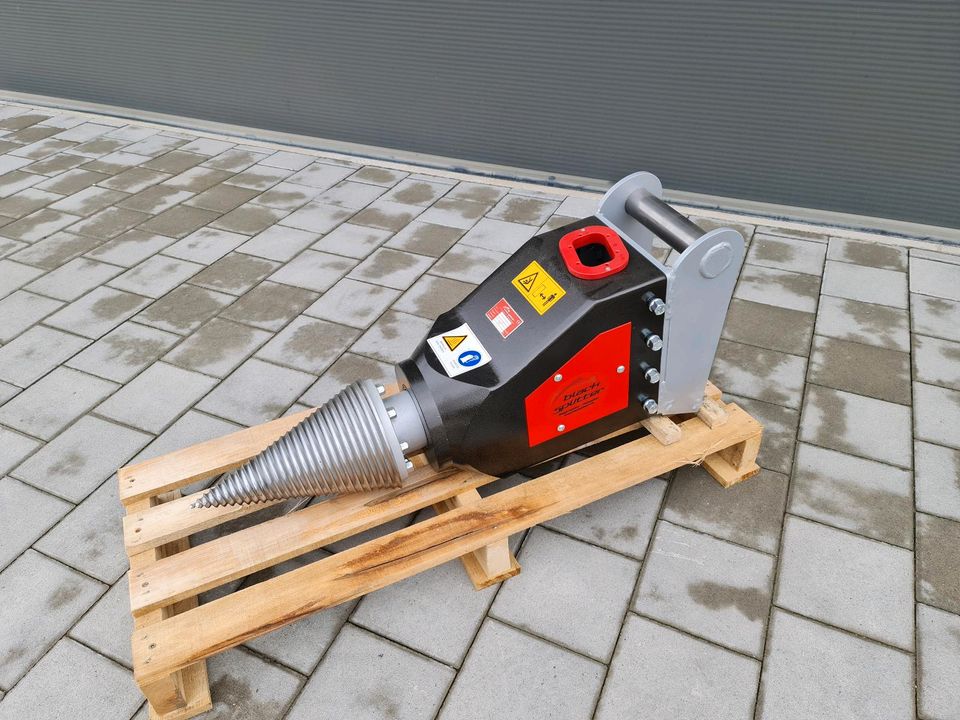 ✅️ Lagernd Kegelspalter Holzspalter BlackSplitter S2 Minibagger in Brunnen