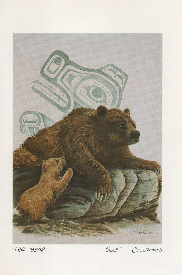 SUE COLEMAN ART CARD - The Bear (Der Bär) - in Meckenheim