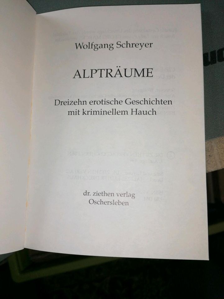 Alpträume Wolfgang Schreyer Dr. Ziethen Verlag in Berlin