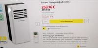 Lokales Klimagerät PAC 2600 X Harburg - Hamburg Hausbruch Vorschau
