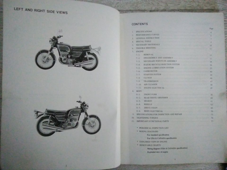 Suzuki GT550, Service Manual, Reparaturhandbuch in Baunatal