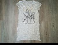 GINA Kleid grau Creme Print T-Shirt Kleid S/36 Schlitze melliert Leipzig - Leipzig, Zentrum Vorschau