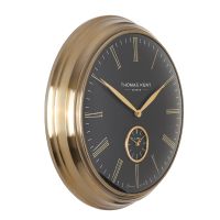 Wanduhr Metall schwarz gold 48cm - Metalluhr Uhr Wanddekoration Nordrhein-Westfalen - Heiden Vorschau