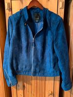 Damen Kunstlederjacke,  Veloursleder,  Blau, Gr.42 Niedersachsen - Bad Sachsa Vorschau