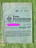 2.Weltkriege 5. Reichskleiderkarte Kolberg Mecklenburg-Vorpommern - Klausdorf Vorschau