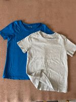 2 Basic T-Shirts grau blau 134 140 H&M Brandenburg - Flecken Zechlin Vorschau