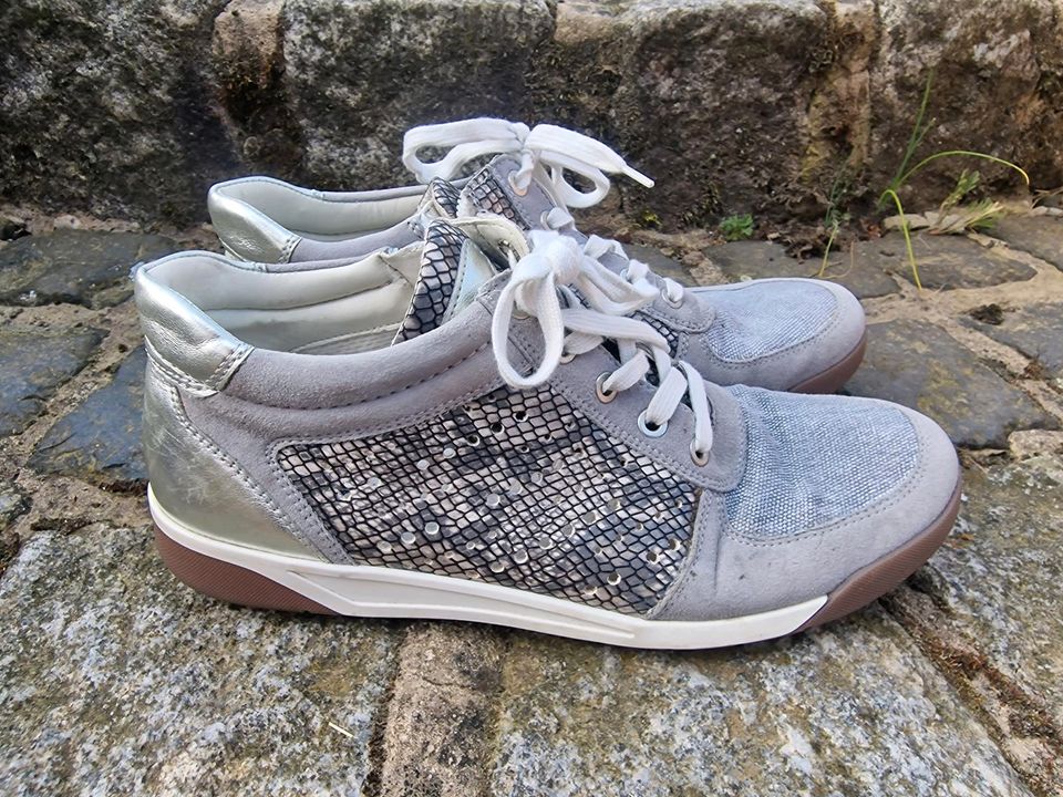 Jenny by ara Relax Sohle Sneaker Stiefelette Gr 42 grau Silber in Ibbenbüren