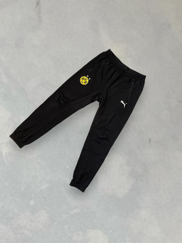 Borussia Dortmund Jogginghose Puma schwarz gelb Gr M Retro in Krefeld