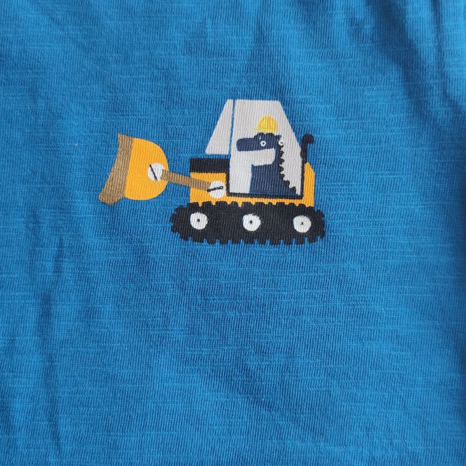 Next flottes Shirt blau gelb Bagger Dino Baustelle neu 116 5 6 in Bayreuth