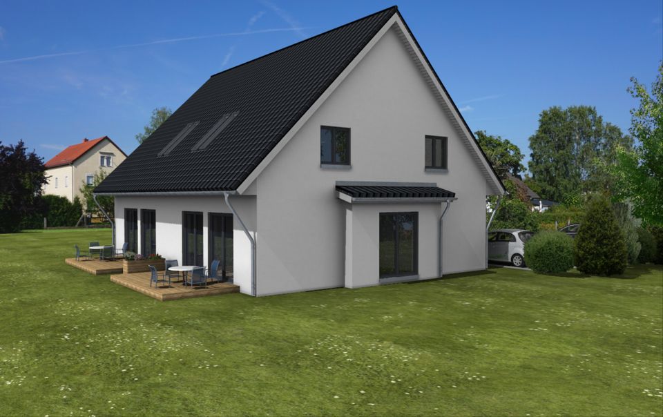 Traumhafte Südlage - Neubau-Doppelhaushälfte mit Baugenehmigung für kurzfristigen Baustart in Ahrensburg