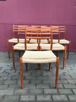 Niels Möller Møller Stühle Esszimmerstühle neu geflochten Modell 78 RAR! Teak Teakholz mid Century danish Design 60er Vintage Chairs Mitte - Tiergarten Vorschau