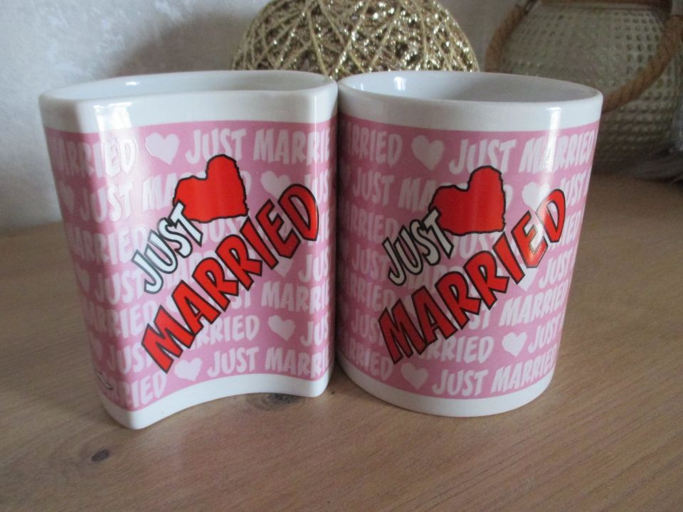 2 Kaffeebecher Just Married Hochzeit unbenutzt in Peine