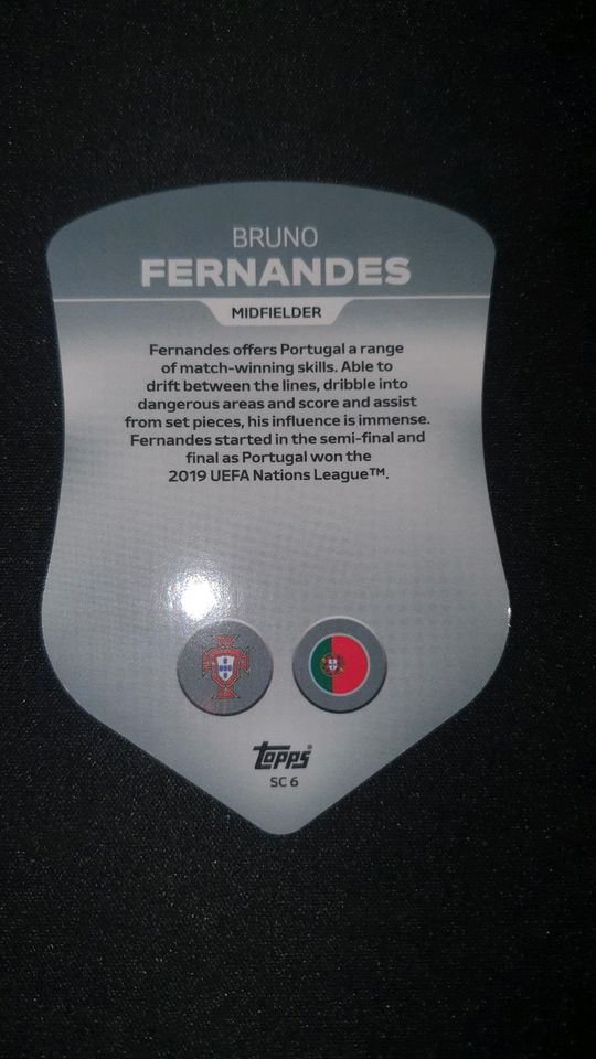 Bruno Fernandes Chrome Shield | Match Attax Euro 2024 in Neukamperfehn