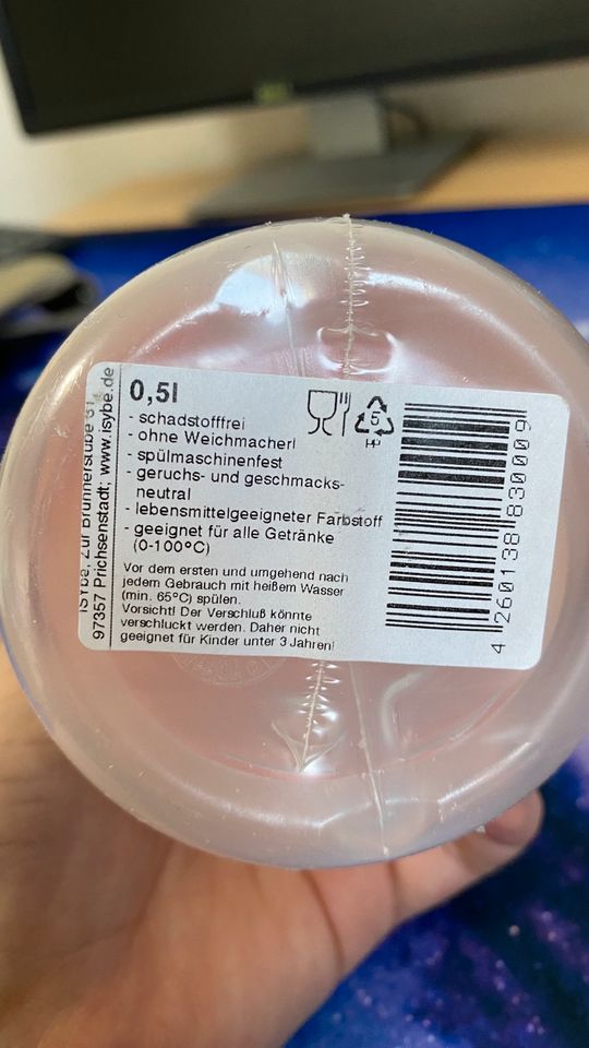 Isybe Trinkflasche 0,5 Liter Sport Kindergarten Flasche in Langenhagen